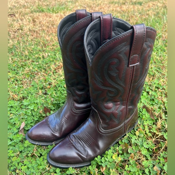 Cody James Men’s Black Cherry Round Toe Sturdy Shiny Western Cowboy Boots 8.5D main image 7
